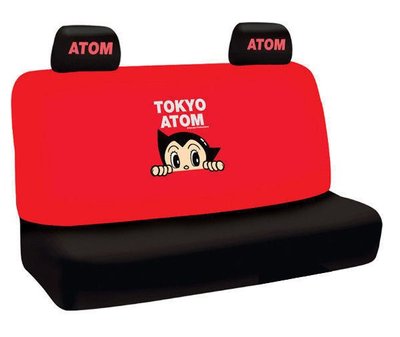 車資樂㊣汽車用品【AB-06003】原子小金剛 東京珍藏版 汽車大後座椅套 紅色
