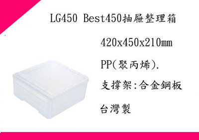 ∮出現貨∮免運費 聯府 LG450 Best450抽屜整理箱 4入組 台灣製