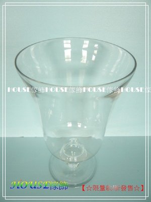 *︵House傢飾︵*(中)酒杯造型玻璃花器 花瓶  魚缸 zakka鄉村風格 多肉植物 水耕植物(#5937)【☆限量