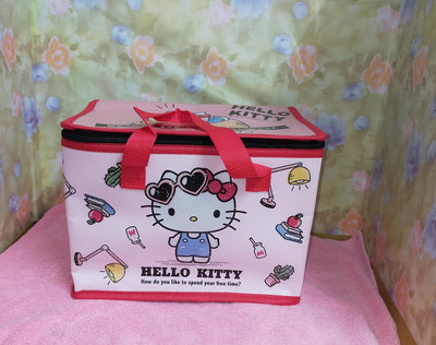 三麗鷗 正版 輕便 保溫便當袋 Hello kitty 凱蒂貓便當袋 餐袋 手提袋 保溫袋 保溫餐袋