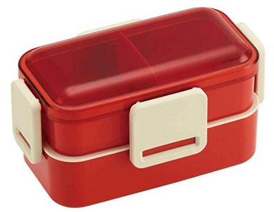13725A 日本製 限量品 日式復古紅色飯麵盒丼飯盒 和風定食可微波雙層餐盒野餐露營外出午餐盒辦公學校便攜便當盒