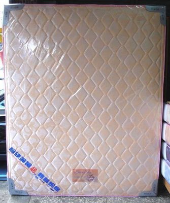 五尺雙人超硬鎢絲4.6mm鋼線緹花布彈簧床墊可選花色台灣製造 (台北縣市包送到府免運費)
