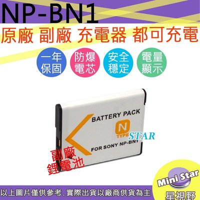 星視野 SONY NP-BN1 BN1 電池 相容原廠 全新 保固1年 原廠充電器可用