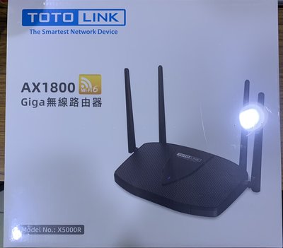 點子電腦-北投◎TOTOLINK X5000R AX1800 WiFi 6 Giga無線路由器 2000元