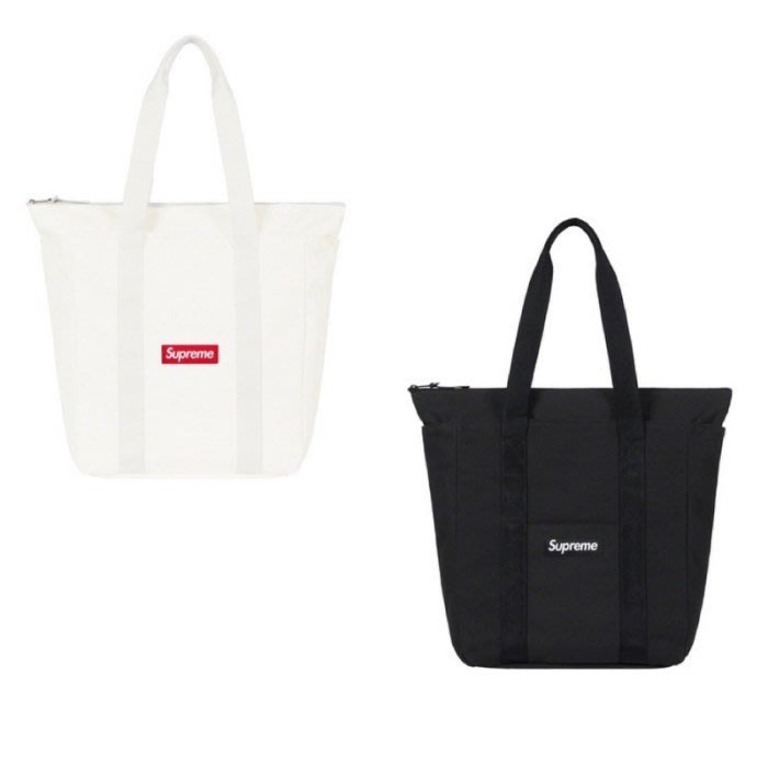 日貨代購CITY】 Supreme Canvas Tote 托特包黑白兩色肩背包BOX LOGO