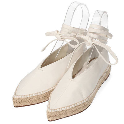 ［售出］ CELINE 全新品 女神 仙女鞋 綁帶踝鞋 草編鞋