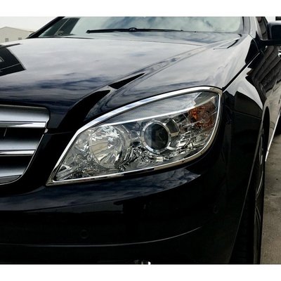 【JR佳睿精品】2007-2011 Benz 賓士 C W204 C200 C250 C300 鍍鉻大燈框 電鍍 銀