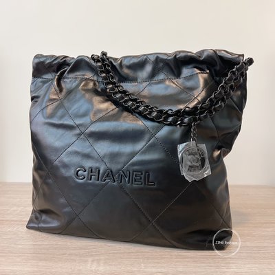 Chanel 22 垃圾袋 全新 現貨 垃圾袋包 小號 黑色 黑釦 so black 22bag AS3260 北市可面交 刷卡分期
