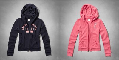 【天普小棧】abercrombie&amp;fitch KIDS shine logo hoodie閃亮logo連帽運動外套XL