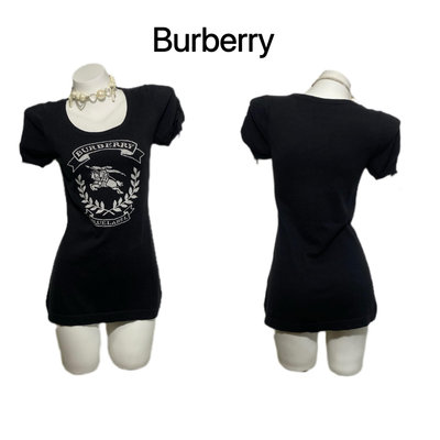 burberry針織系帶袖連身裙