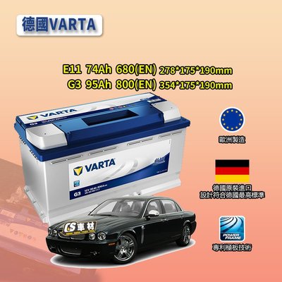 CS車材 - VARTA 華達電池 JAGUAR 捷豹 XJ8/XK8/XKR 代客安裝 非韓製