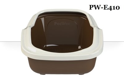 必威 PeeWee 無罩開放式 雙層貓便盆 貓砂盆 貓沙屋 貓廁所 PW-E410 易清掃超便利