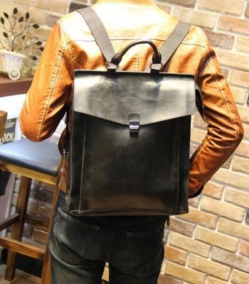 FINDSENSE Z1 韓國 時尚 潮 男 皮質 複古 學院風 休閒 電腦包 旅行包 學生包 書包 後背包 雙肩包
