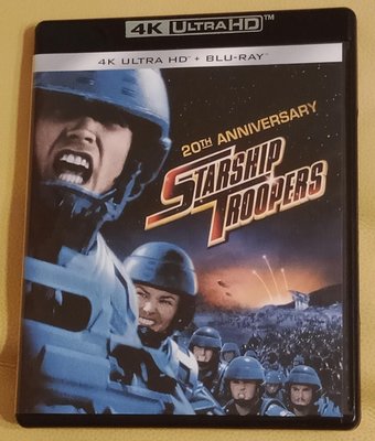 (現貨,全新僅拆,正版美版,4K UHD+BD藍光雙碟版)星艦戰將Starship Troopers 20週年紀念版 (英文字幕)