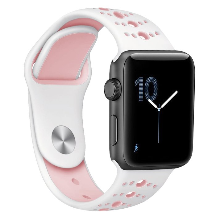 小胖Apple Watch 1234小清新運動雙色蘋果手錶錶帶38 40 42 44mm 防水透氣散熱回環替換腕帶| Yahoo奇摩拍賣