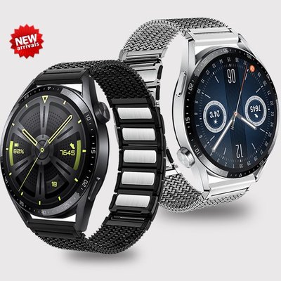 gaming微小配件-20 毫米 22 毫米金屬磁性錶帶兼容 Galaxy Watch 3 4 Pro 46 毫米豪華不銹鋼錶帶華為手錶 3-gm