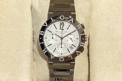 【伯恩鐘錶】BVLGARI 寶格麗 BB38SSCH 不鏽鋼自動上鍊計時腕錶 38mm