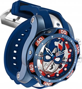 《大男人》漫威限量款Invicta ##628 VENOM 美國隊瑞士大錶徑52MM個性潛水錶，非常稀有(本賣場全現貨)
