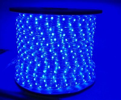 藍光~整捲50公尺~LED水管燈~LED 舞台燈 聖誕燈 裝飾燈 省電 軟管燈 非圓二線 非鎢絲