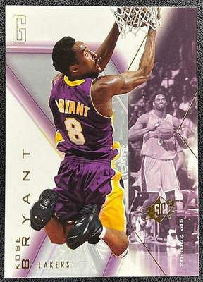 NBA 球員卡 Kobe Bryant 2001-02 SPX Sample 樣品卡