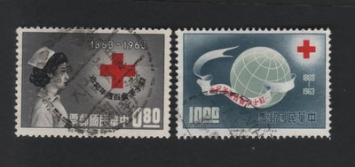 【中外郵舍】紀87紅十字會百週年紀念郵票舊票2全