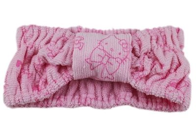 【卡漫迷】Hello Kitty 愛心 蝴蝶結 頭巾 ㊣版 凱蒂貓 美容 洗臉 化妝 沐浴 髮巾 包頭巾