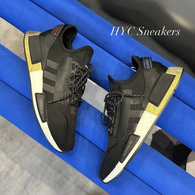 [HYC] 全新現貨 ADIDAS NMD R1 V2 BOOST 黑金復古 慢跑鞋 星際 US10 FW5327 裸鞋