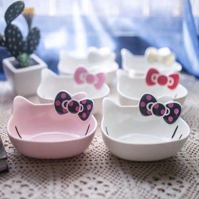 《宇煌》韓式日式可愛卡通hello kitty貓陶瓷碗 餐碗6入套組
