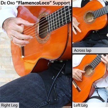 吉他支撐架 DE ORO 加拿大手工皮製 不鏽鋼 FlamencoLoco 佛拉門哥吉他 專用 腳托 - 【黃石樂器】