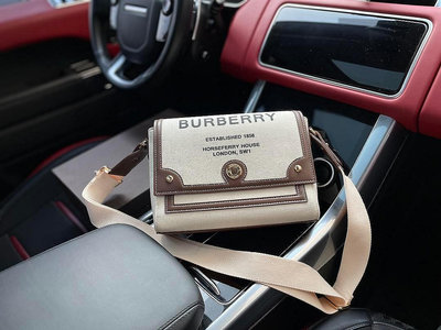 【小老虎全球購】男包“Burberry/巴寶莉”單肩包 Burberry 博柏利 Note系列 郵差包 Vint NO.2360