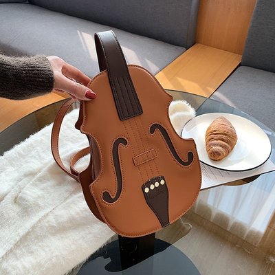 【熱賣精選】網紅流行小包包女2020新款時尚個性學院風復古創意小提琴雙肩背包獨特爆款 優惠價 ！
