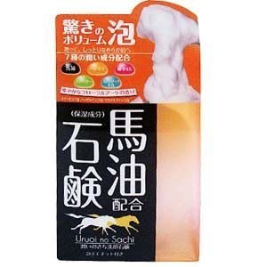 【美妝行】日本馬油洗顏石鹼皂 80g 7種滋潤成分配合 泡沫超綿密 溫和不緊繃