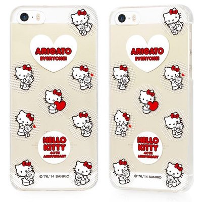 GARMMA Hello Kitty 40週年紀念款 iPhone 5/5S保護殼-擁抱C
