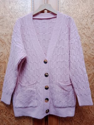 全新【唯美良品】粉色厚針織外套/毛衣外套~ W1202-347 F.