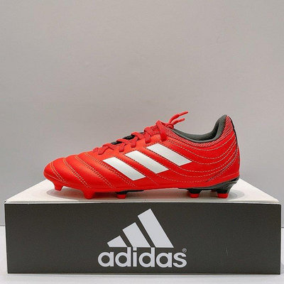 adidas COPA 20.3 FG J 中童 紅色 舒適 戶外 塑膠釘 訓練 運動 足球鞋 EF1914