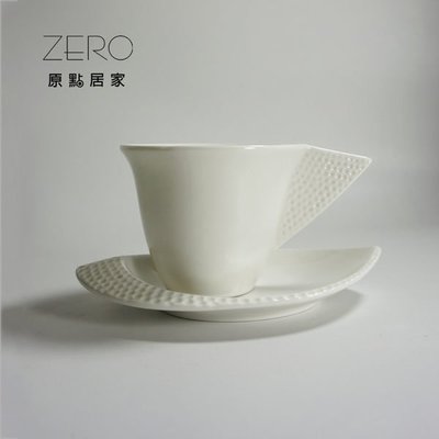 韓國ERATO三角圓點壓紋手把設計杯盤組 咖啡杯 花茶杯120ml