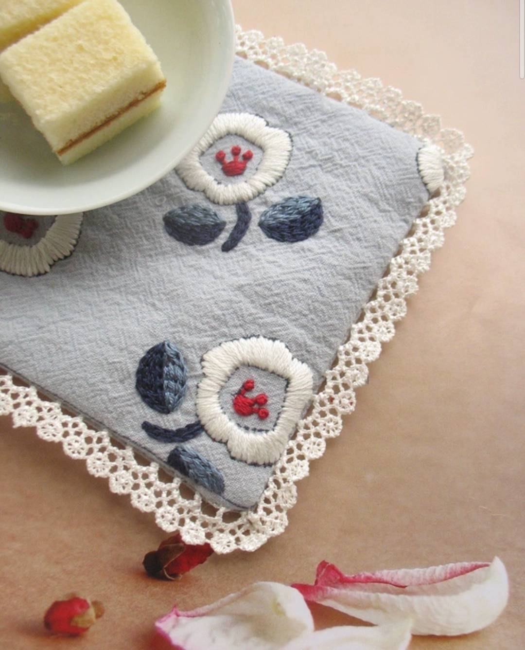 Embroidered Crochet Coasters 