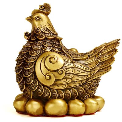 熱賣 銅母雞擺件金雞下蛋孵蛋母雞創意家居裝飾品