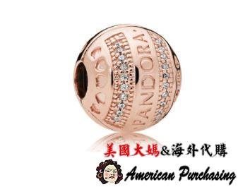 潮牌PANDORA 潘朵拉 玫瑰金新款鑲鑽標誌圓球固定(夾)扣 925純銀 CHARMS 海外代購-雙喜生活館