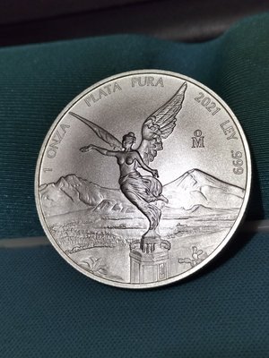 2021 墨西哥獨立天使 (Libertad)1英兩流通型(circulating)銀幣 (限量613,100枚)