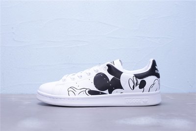 Adidas Stan Smith Disney Mickey Mouse 皮革 黑白 休閒板鞋 男女鞋 FW2895