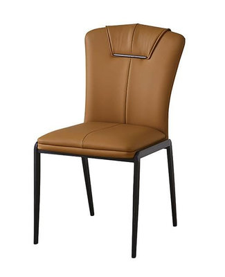 【生活家傢俱】JF-478-1：咖啡皮鐵腳餐椅【台中家具】洽談椅 商業空間 造型椅 貓抓皮餐椅 書桌椅 貓抓皮+鐵腳
