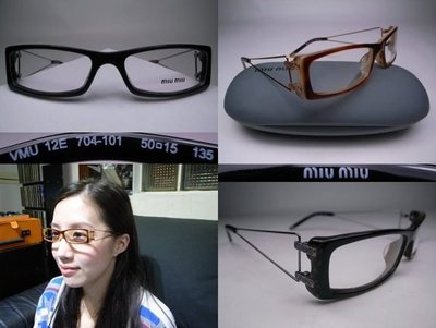 信義計劃 眼鏡 miu miu VMU12E 膠框 鏤空 金屬 可配 多焦 藍光 全視線 高度數 eyeglasses