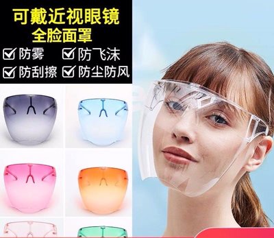 護目鏡防疫全臉女男士防風兒童騎行防護面罩頭戴式防飛沫防塵透明眼鏡