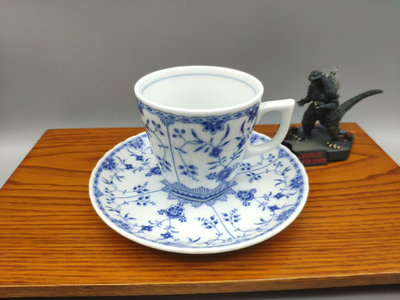 日本，三洋Sanyo blue copen，唐草，咖啡杯，紅