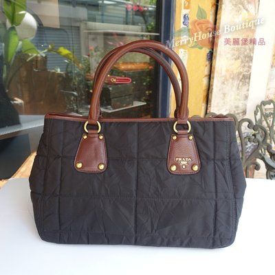 美麗堡outlet精品 PRADA 過季新品 真品 BR4636 尼龍皺折 肩背包 -黑 【現貨】