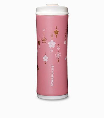 2012 星巴克 Starbucks 粉紅 不鏽鋼櫻花隨行杯12oz. , 櫻花杯, 可超取