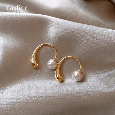 古里雅法式耳環女珍珠耳釘小眾設計高級感年新款潮氣質耳飾品