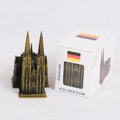 現貨創意擺件德國科隆大教堂 創意家居擺件 建筑工藝品 桌面裝飾品 金屬擺件
