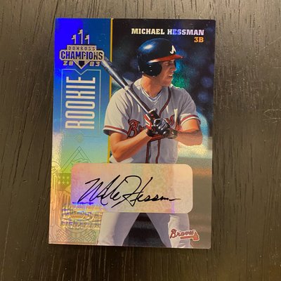 美國職棒MLB 2003 Donruss Champion Autograph Michael Hessman 親筆簽名 棒球卡 球卡 #176/500